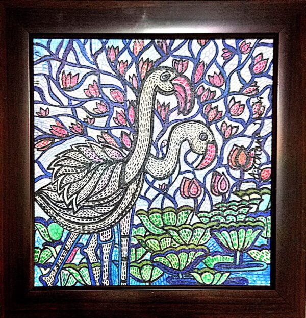 Flamingoes - Gond Art - Archana Jha - 01