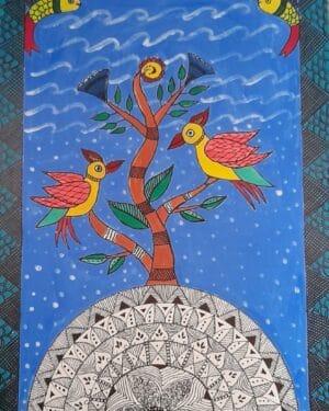 Twin Birds - Indian Art - Kiruthika - 01