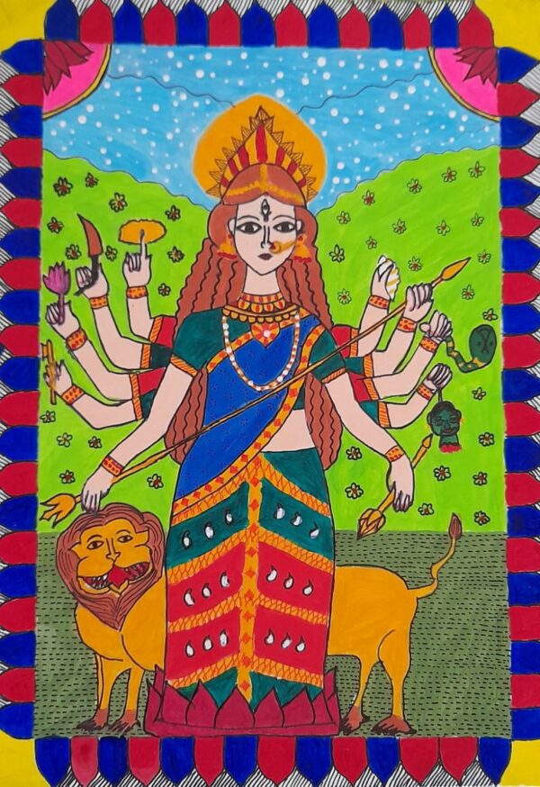 Maa Durga - Indian Art Kiruthika - 12