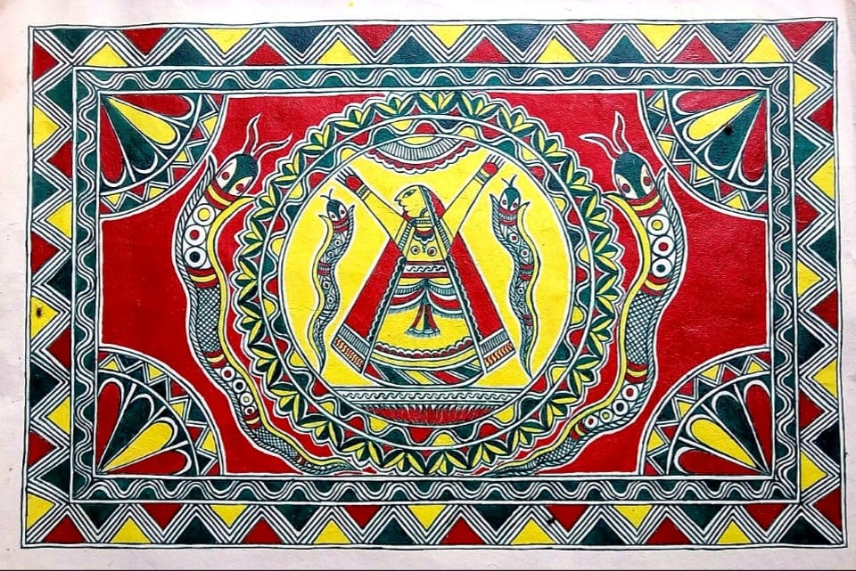 International Indian Folk Art Gallery P Kumar Manjusha Painting