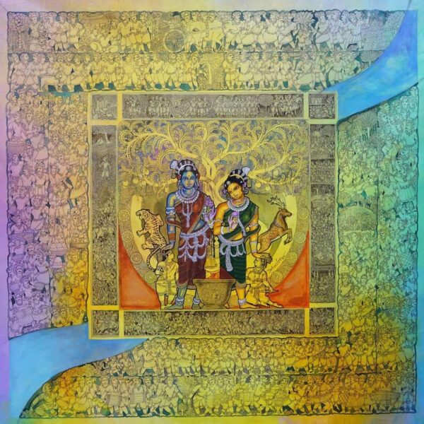 Medaram Girijana Jathara - Kalamkari painting - Dhanu Andluri - 05