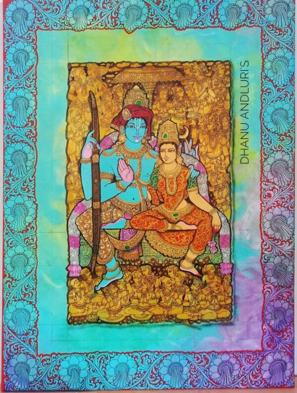 Seetha Sametha Rama - Kalamkari painting - Dhanu Andluri - 07