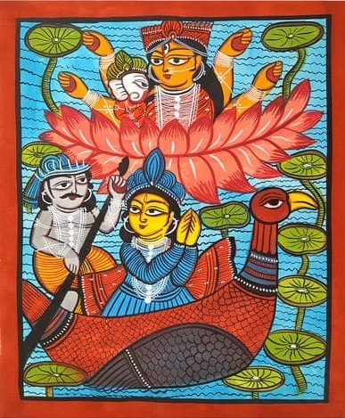 Kalighat painting - Momena Chitrakar - 25