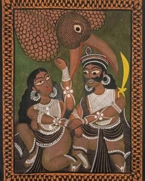 Kalighat painting - Momena Chitrakar - 33