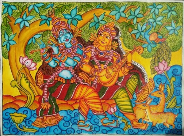 Radha Krishna - Kerala Mural painting - Shikha Jha - 07
