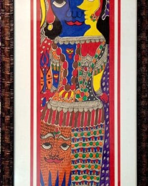 Shiva Parvathi - Madhubani painting - Archana Jha - 01