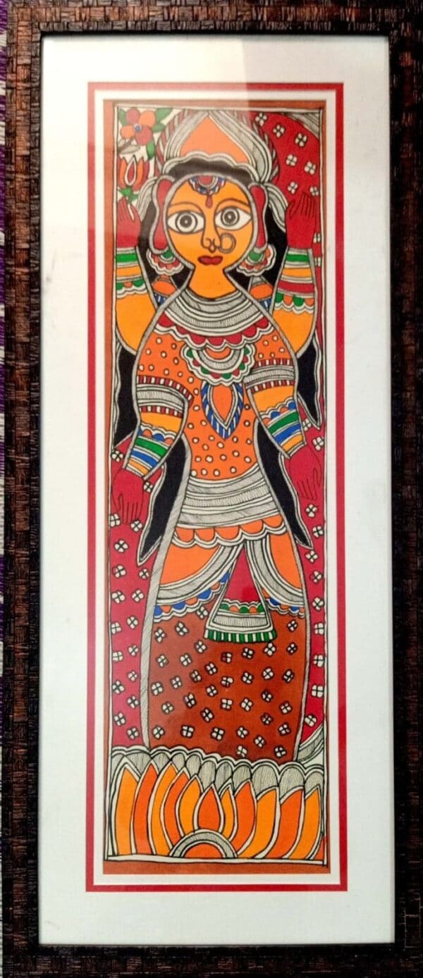 Goddess Lakshmi - Madhubani painting - Archana Jha - 02