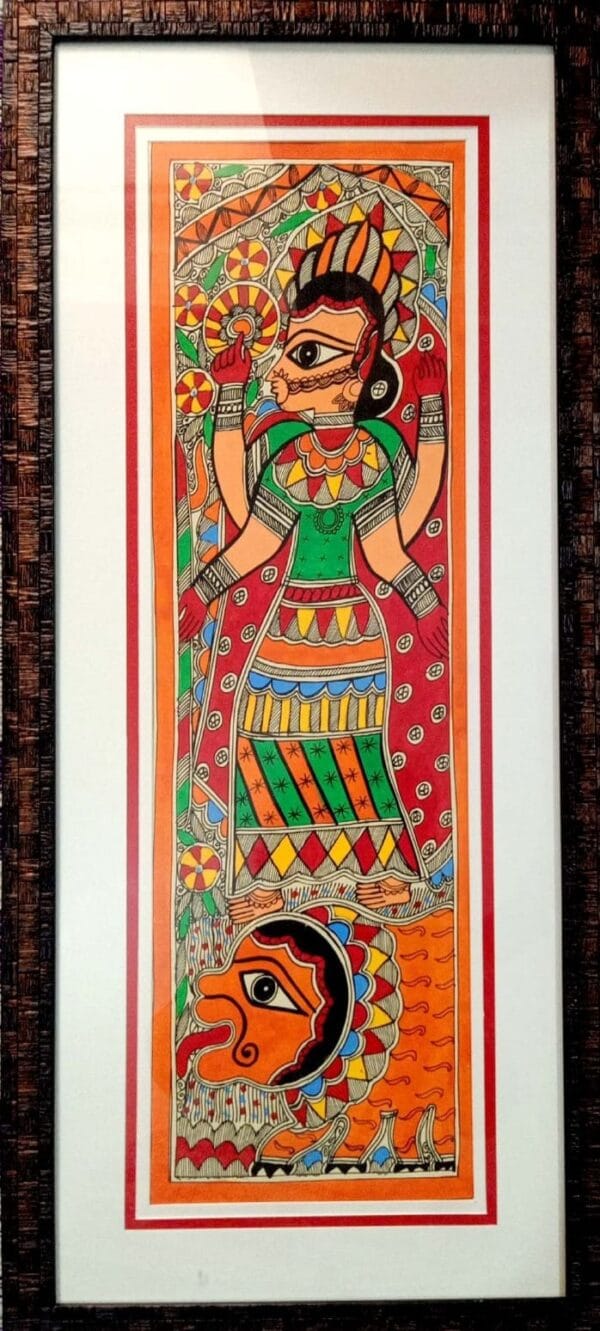 Maa Durga - Madhubani painting - Archana Jha - 06