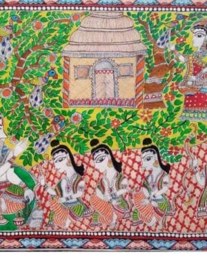 Gurukul - Madhubani painting - Shikha Jha - 01