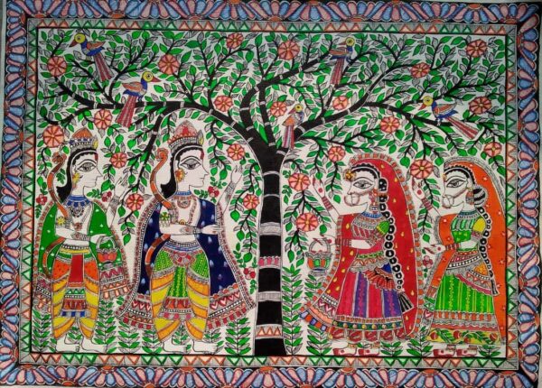 Ram Sita Milan - Madhubani painting - Shikha Jha - 02