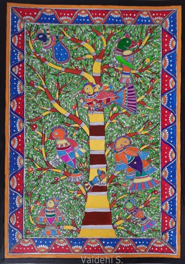 Tree of Life - Mithila Art - Vaidehi - 04
