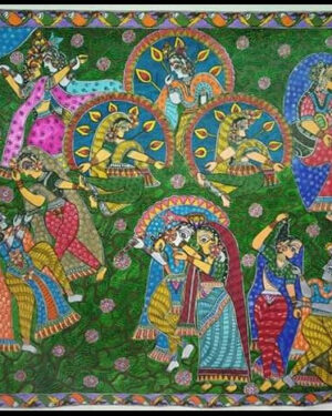 Krishna Leela - Mithila art - Surendra paswan - 06