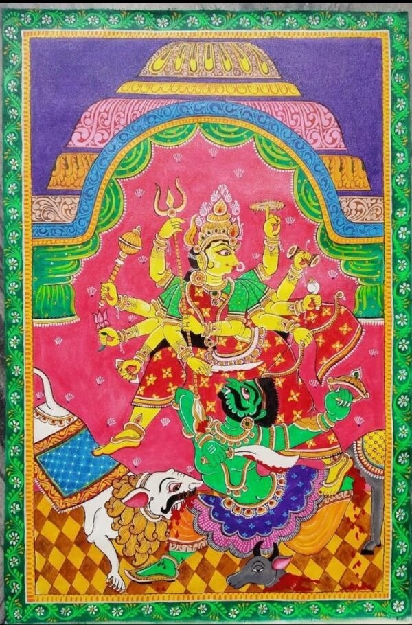 Maa Durga - Pattachitra painting - Shikha Jha - 01