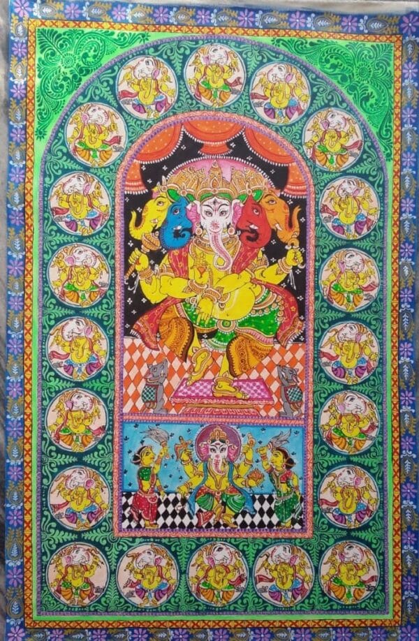 Lord Ganesha - Pattachitra painting - Shikha Jha - 02