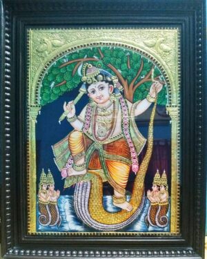 Kalinga Narthanara KrishanTanjore painting - Vennila - 10