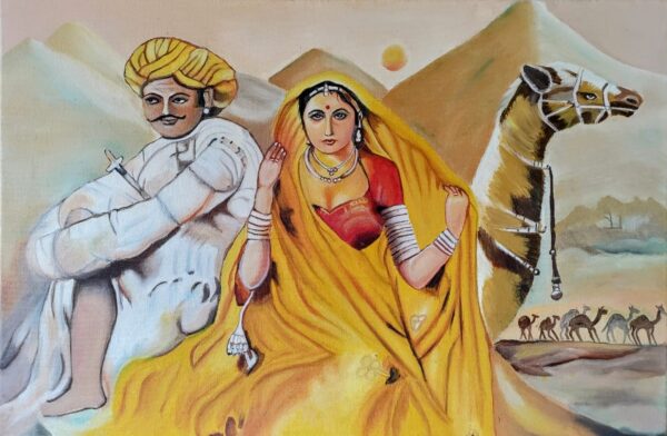 Rajasthani painting - Madhavi - 01