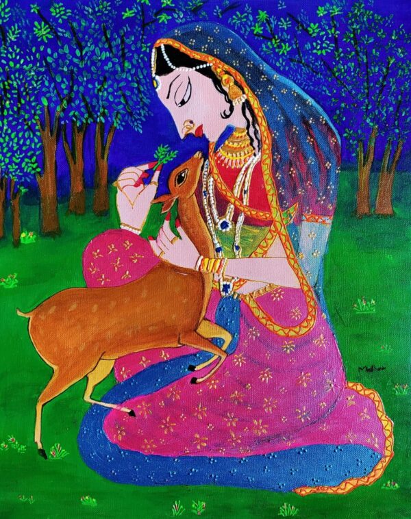 Rajasthani painting - Madhavi - 02