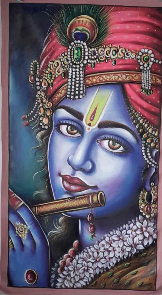 Painting of Lord Krishna, Krishna painting , Radha Krishna Painting ...