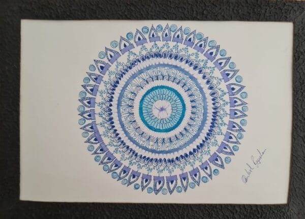 Turquoise Mandala - Mandala painting - Kamlesh - 02