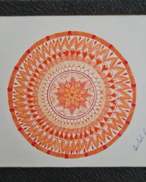 Carnelian Mandala - Mandala painting - Kamlesh - 20