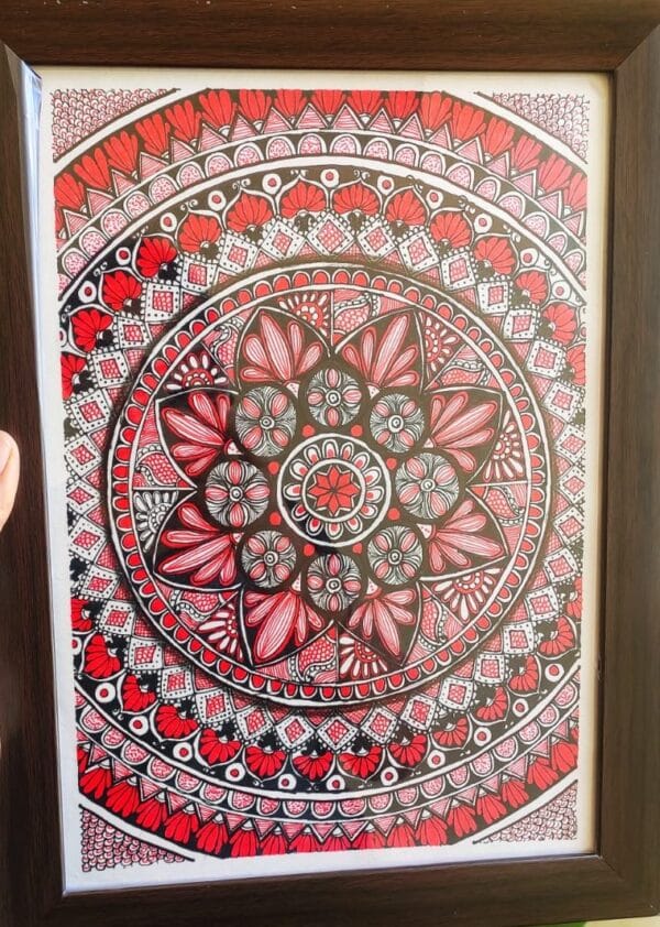 Red Mandala - Mandala Art - Anjali Tewari - 03