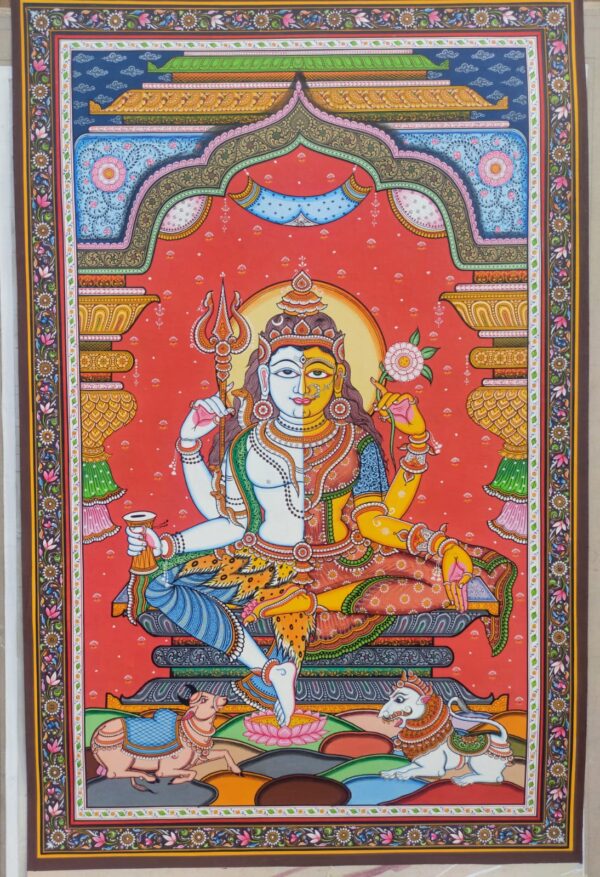 Ardhanareshwar - Pattachitra painting - Siba Mohanty - 13