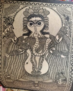 Ganesh Ji - Madhubani painting - Urmila Devi