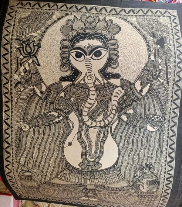 Ganesh Ji - Madhubani painting - Urmila Devi