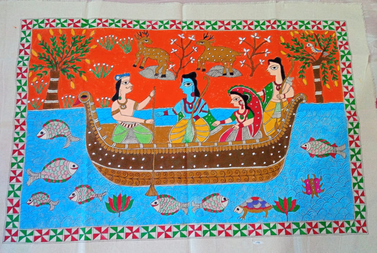 Kevat Drishya - Madhubani painting (20