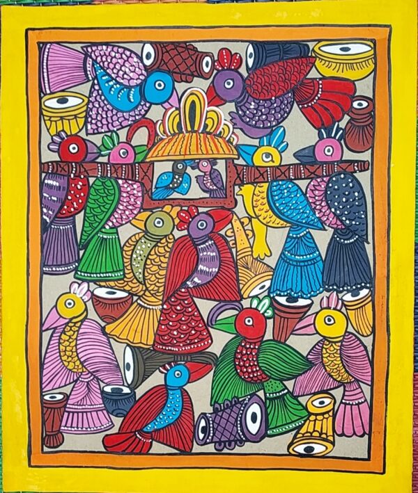 Bird Marriage - Patua painting - Manimala Chitrakar - 04Bird Marriage - Patua painting - Manimala Chitrakar - 04
