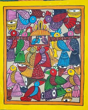 Bird Marriage - Patua painting - Manimala Chitrakar - 04