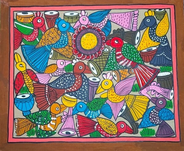 Bird Marriage - Patua painting - Manimala Chitrakar - 05