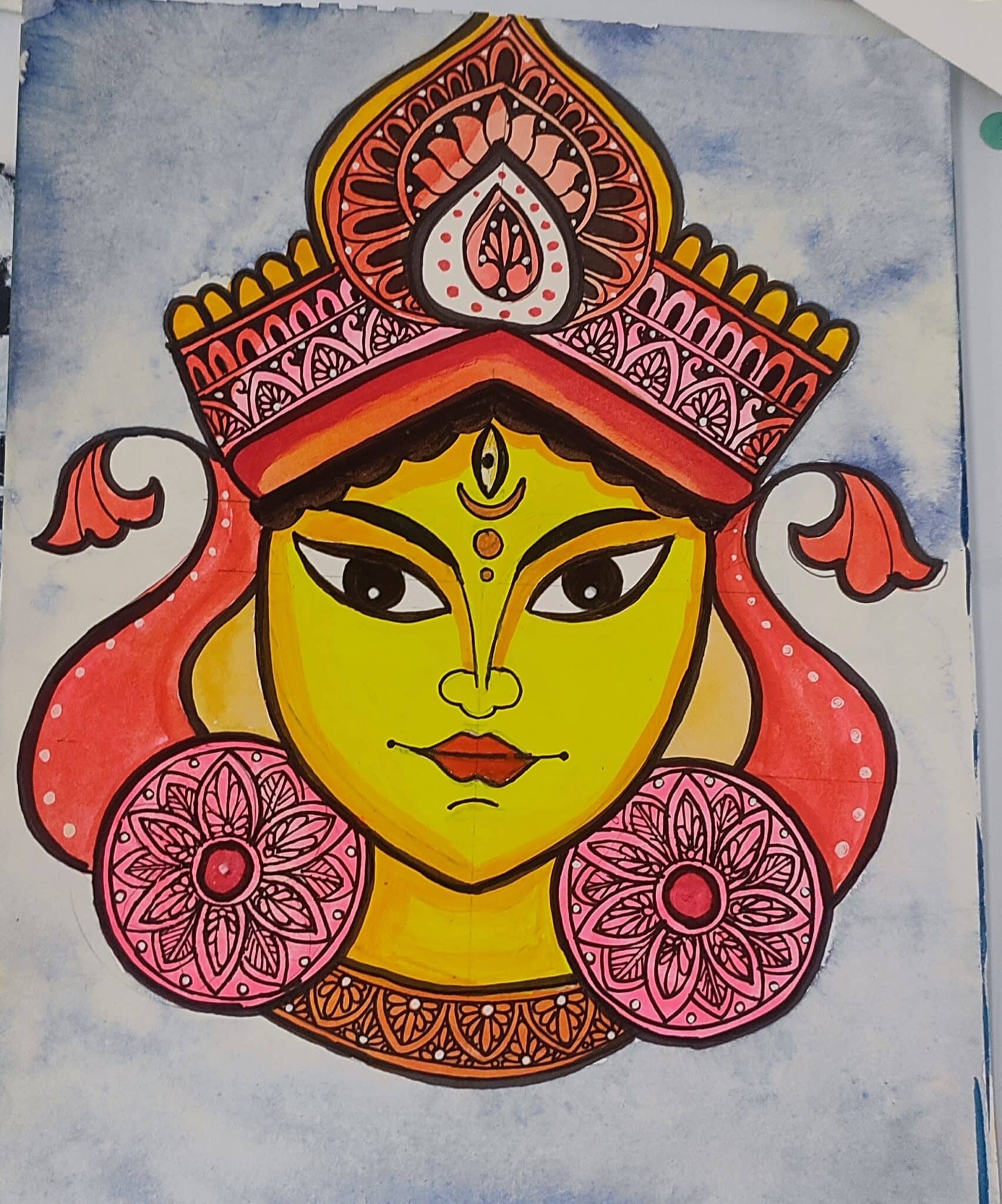 How to draw Durga Maa step by step | Easy Tutorial 2019 - YouTube-saigonsouth.com.vn