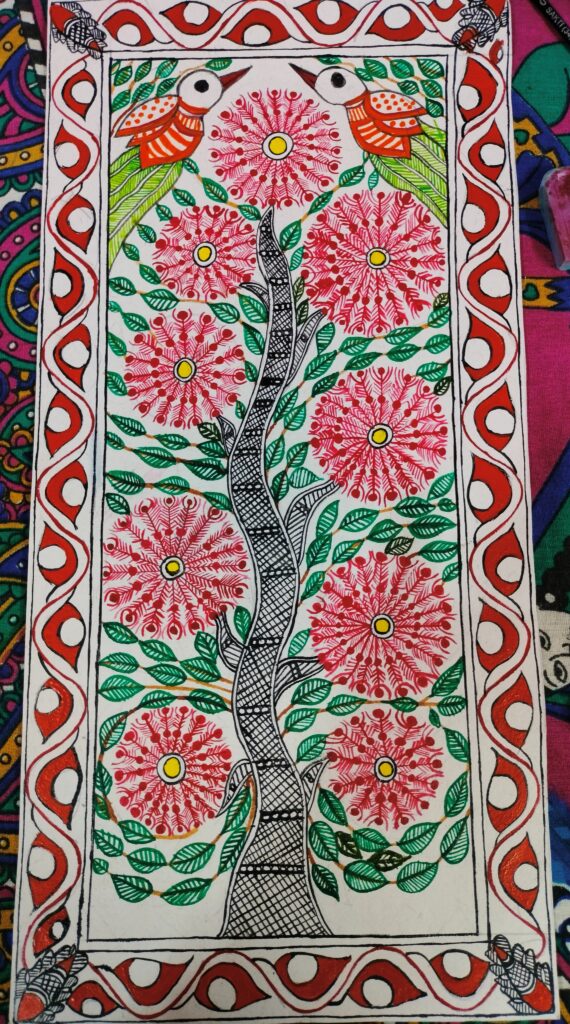 Tree: Madhubani Painting - International Indian Folk Art Gallery