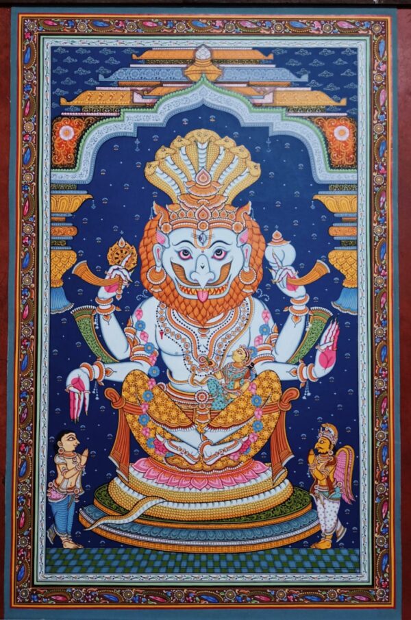 Lakshmi Narasimhan - Pattachitra painting - Siba Mohanty - 01