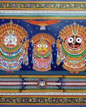 Lord Jagannath Balram and Subhadra - Pattachitra painting - Siba Mohanty - 15