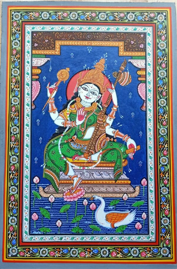 Maa Saraswathi - Pattachitra painting - Siba Mohanty - 19