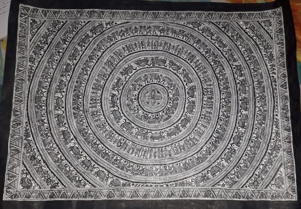 Mandala #2 - Madhubani painting (22