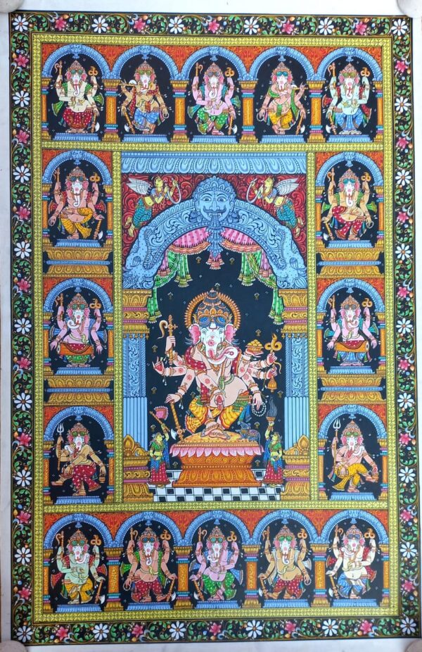 Mudra Ganesha - Pattachitra painting - Siba Mohanty - 16
