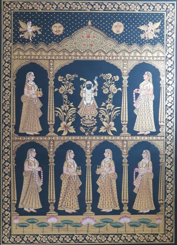 Srinath Ji - Pichwai painting - Dharmendrayati - 11