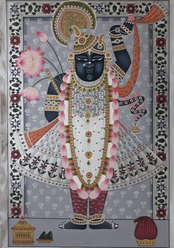 Srinath Ji - Pichwai painting - Dharmendrayati - 13