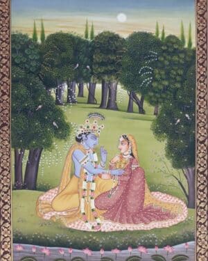Radha Krishna - Pichwai painting - Dharmendrayati - 18