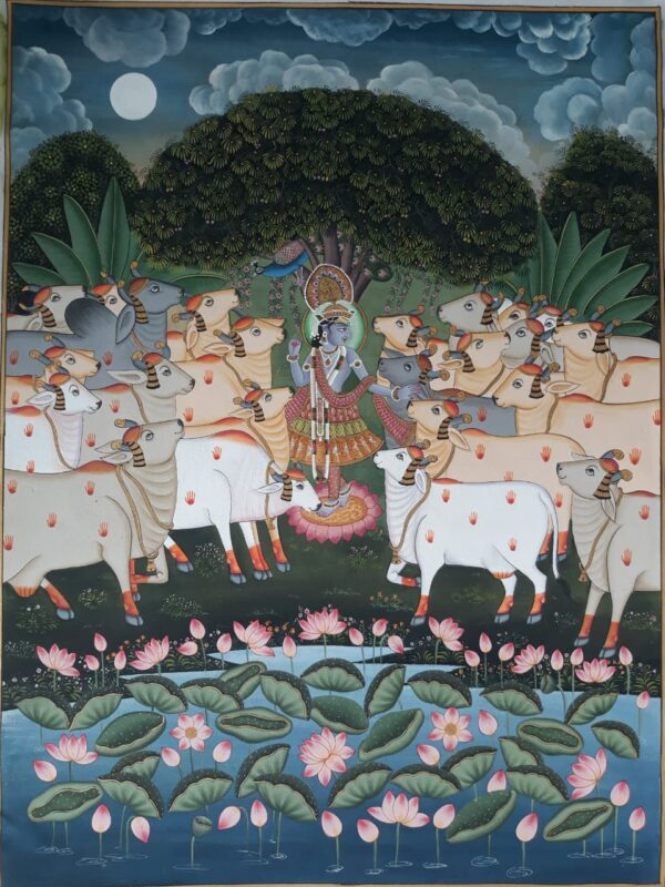 Srinath Ji - Pichwai painting - Dharmendrayati - 22
