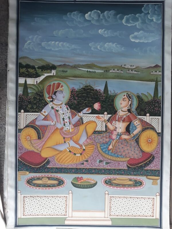 Radha Krishna - Pichwai painting - Dharmendrayati - 24