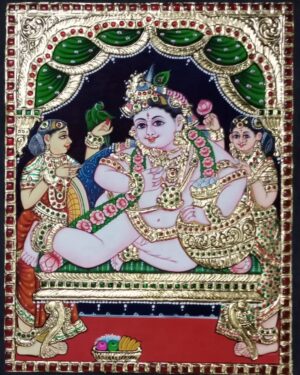 Darbar Krishna Tanjore Painting 18 x 24