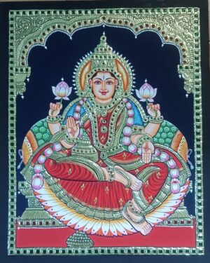 Goddess Maha Lakshmi Tanjore Painting 15 x 20