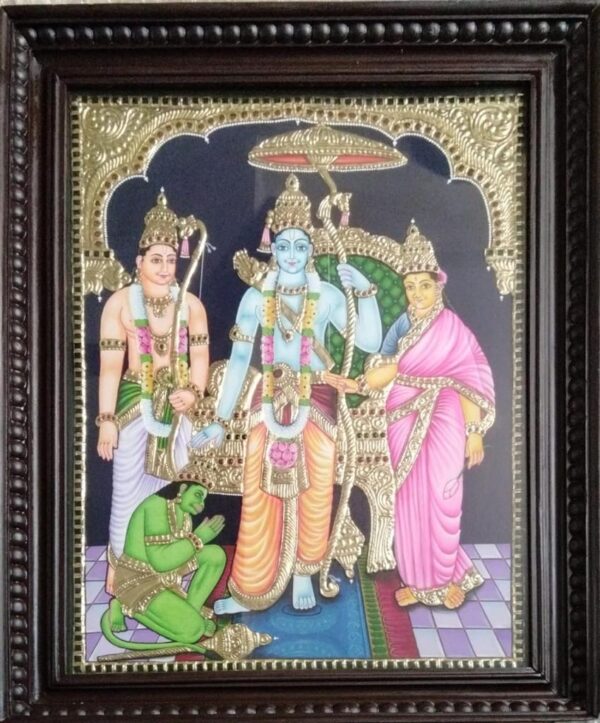 Kodanda Ramar Tanjore Painting 24 x 30 with Frame