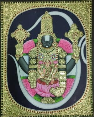 Lakshmi with Balaji Tanjore Painting 18 x 24
