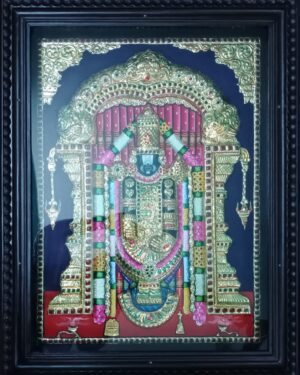 Lord Venkatachalapathy Balaji 3D Emobossed Tanjore Painting 18 X 24