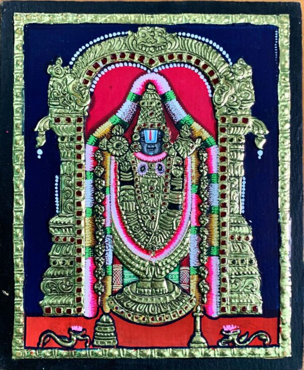 Lord Venkatachalapathy Tanjore Painting 15 x 20